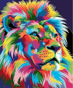 Colorful Lion Animals Paint By Numbers