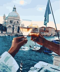 Sunset Glass Toasting Paint By Numbers