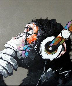 Colorful DJ Monkey Paint By Numbers