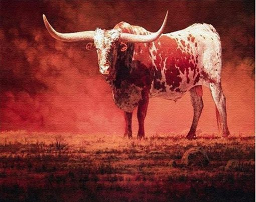 RUOPOTYdiy-frame-Abstract-Red-Cattle-Animals-DIY-Painting-By-Numebrs-Wall-Art-Picture-Handpainted-Oil-Painting