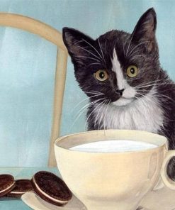Milk Cat Canvas Paint By Numbers