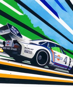 Porsche Martini Racing Car Paint By Numbers