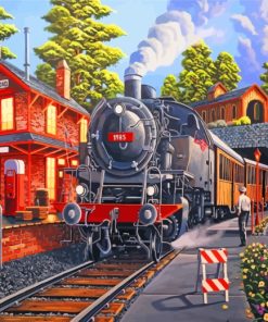 Steam Train Engines Paint By Numbers