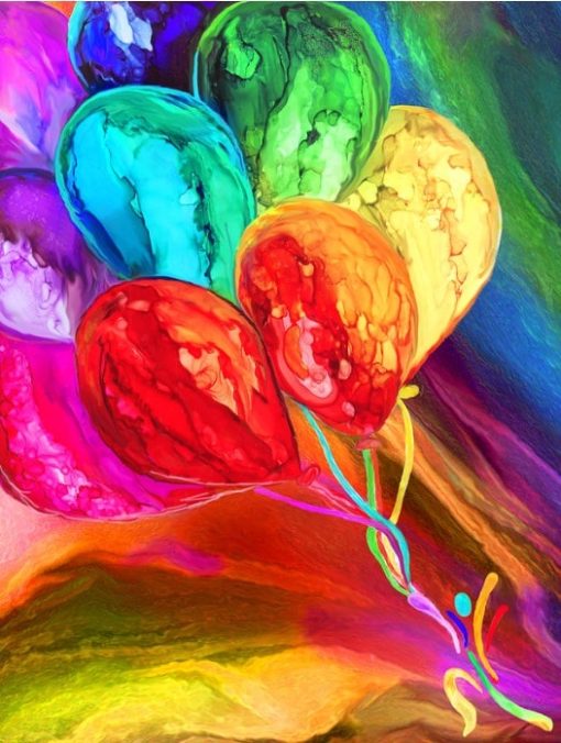 Rainbow-Balloons-DIY-Still-Life-Paint-By-Numbers-PBN-21253