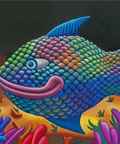 Radiant Rainbow Fish Paint By Numbers