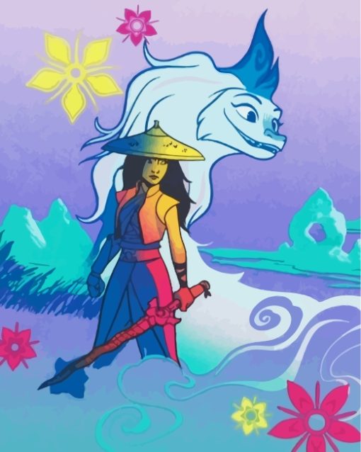 Raya-And-The-Last-Dragon-Illustration-paint-by-numbers