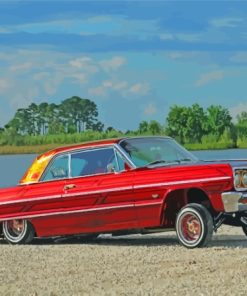 1964 Chevrolet Impala Red Classic Paint By Numbers