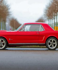 Red Ford Mustang 66 Paint By Numbers