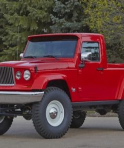 Red Jeep J12 Wrangler Paint By Numbers