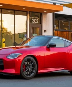 Red Nissan Z Engine Painting Guide Paint By Numbers