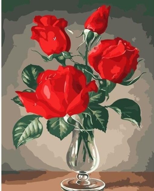 Red-Rose-in-a-Cup-paint-by-numbers