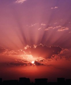 Red Sunset Sky Landscape Paint By Numbers