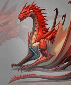 Red Dragon Majesty Paint By Numbers