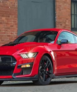 Red Ford Mustang Car Paint By Numbers