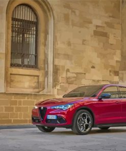 Red Alfa Romeo Stelvio Paint By Numbers
