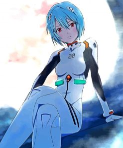 Rei Ayanami Anime Paint By Numbers