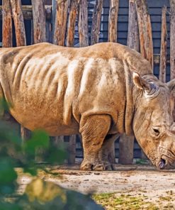 Zoo Adventure Rhinoceros Paint By Numbers