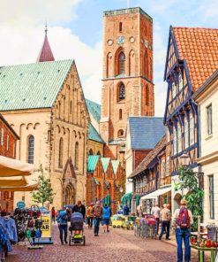 Ribe Cathedral Scandinavian Paint By Numbers
