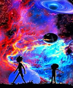 Colorful Rick and Morty Fan Art Paint By Numbers