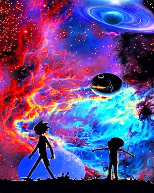 Rick-and-Morty-galaxy-silhouette-paint-by-numbers
