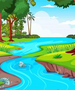 River Landscape Paint By Numbers