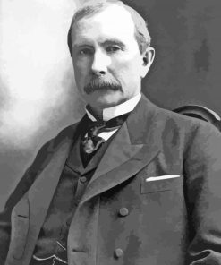 John D. Rockefeller Black and White Paint By Numbers