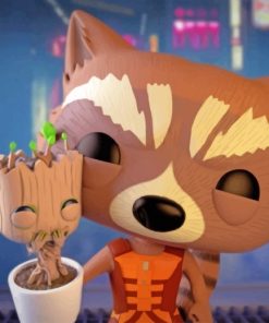 Guardians of the Galaxy Raccoon Paint By Numbers