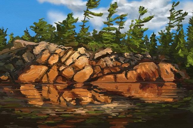 Rocky Shore Nature Landscape Paint By Numbers