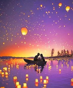 Romantic Skyline Silhouette Paint By Numbers