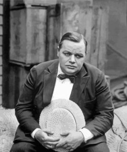 Roscoe Arbuckle Black and White Paint By Numbers