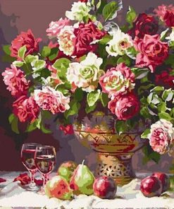 Roses and Wine Paint By Numbers