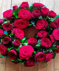 Rose Wreath Floral Paint By Numbers