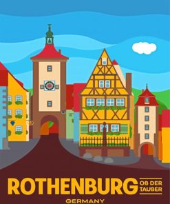 Rothenburg Germany Landmark Paint By Numbers