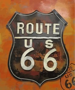 Route 66 USA Journey Paint By Numbers