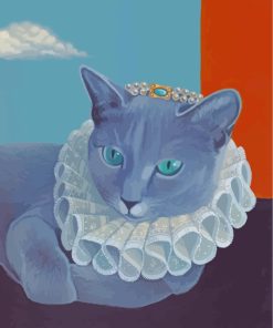 Queen Russian Blue Cat Paint By Numbers