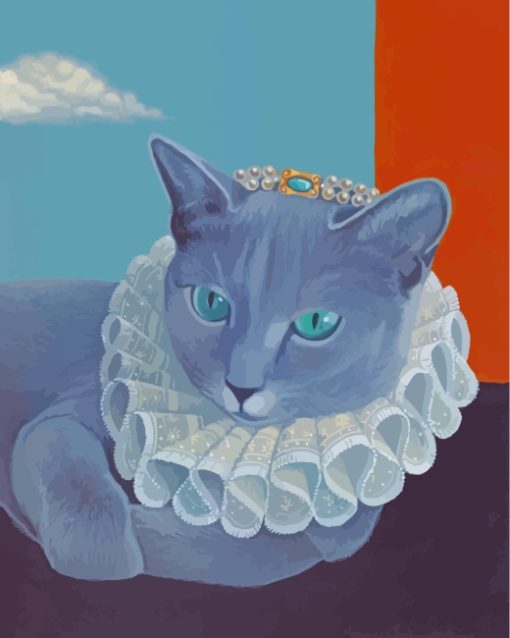 Royal-Russian-Blue-cat-paint-by-numbers