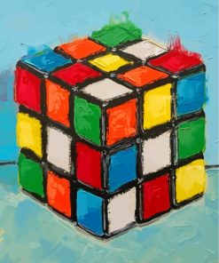 Colorful Rubiks Cube Paint By Numbers