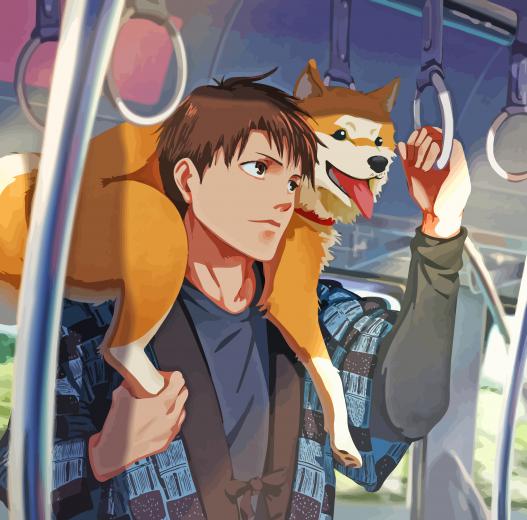 Finish your Run With The Wind Dog Anime painting