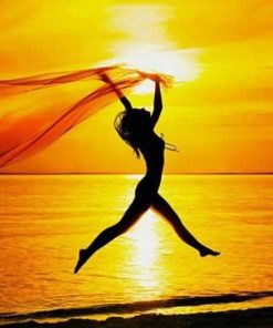Sunset Running Lady Paint By Numbers
