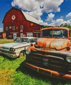 Rusty Vehicle Scenes Paint By Numbers