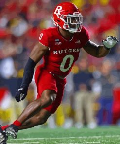 Scarlet Knights Team Player Paint By Numbers