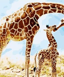 Giraffe Family Paint By Numbers