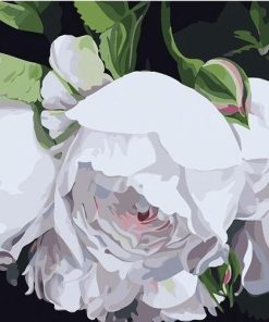 White Blossom Art Paint By Numbers