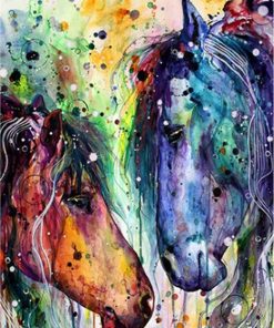 Rainbow Horses Paint By Numbers