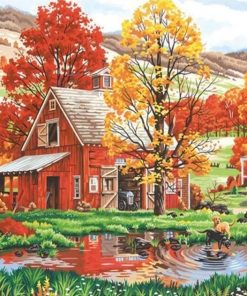 Autumn Grassland Scene Paint By Numbers