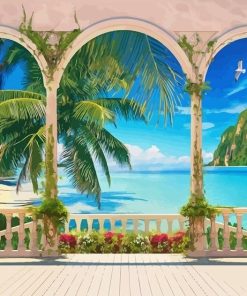 Tropical Beach Nature Paint By Numbers