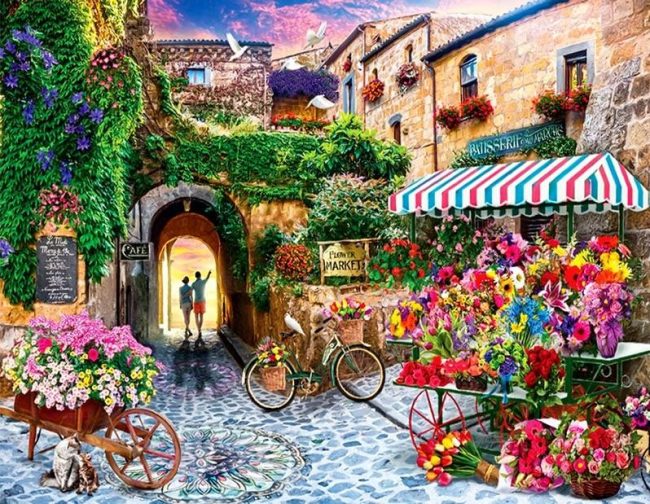 Charming Toscana Flowers Paint By Numbers