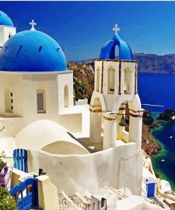 Greek City Buildings Paint By Numbers