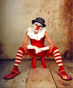 Melancholic Clown Paint By Numbers