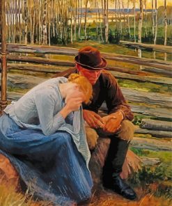 Sad Couple in Forest Paint By Numbers